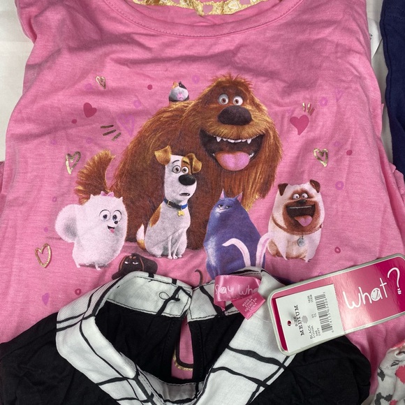 Girls Long Sleeve Shirt Bundle Say What? Secret Life of Pets, Cat & Jack - Picture 3 of 13